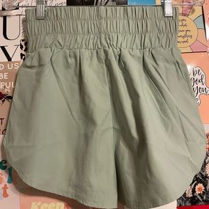 High Rise Mint Shorts